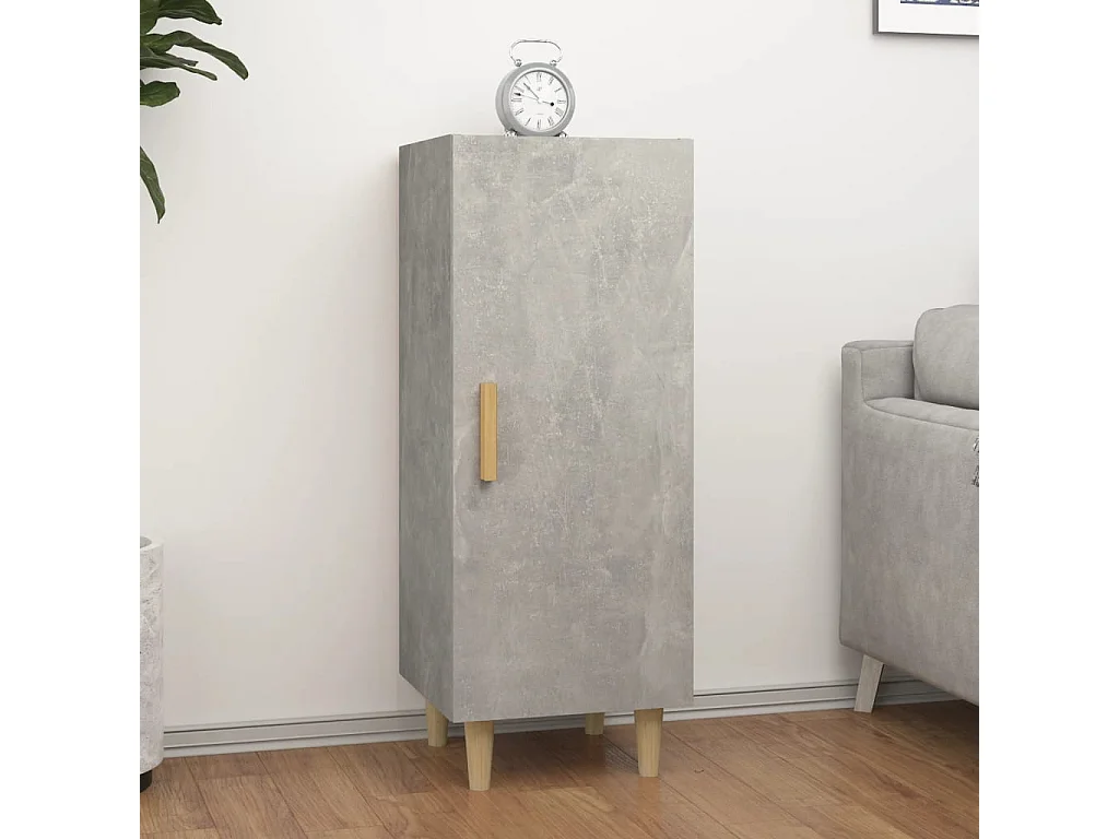 Buffet Gris béton 34,5x34x90 cm Bois d'ingénierie