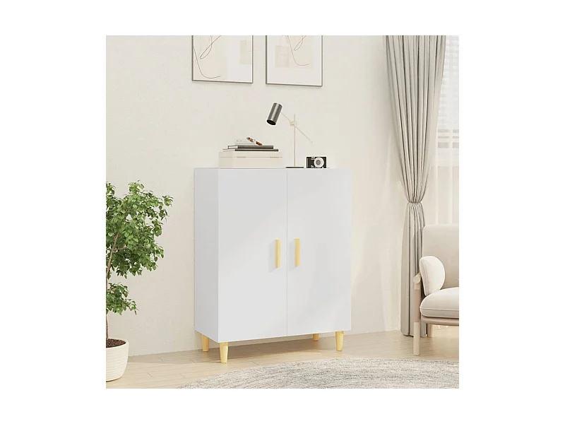 Buffet Blanc 70x34x90 cm Bois d'ingénierie