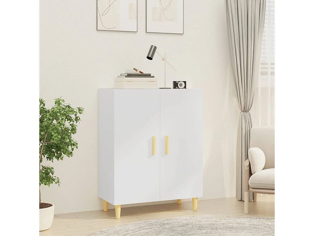 Buffet Blanc 70x34x90 cm Bois d'ingénierie