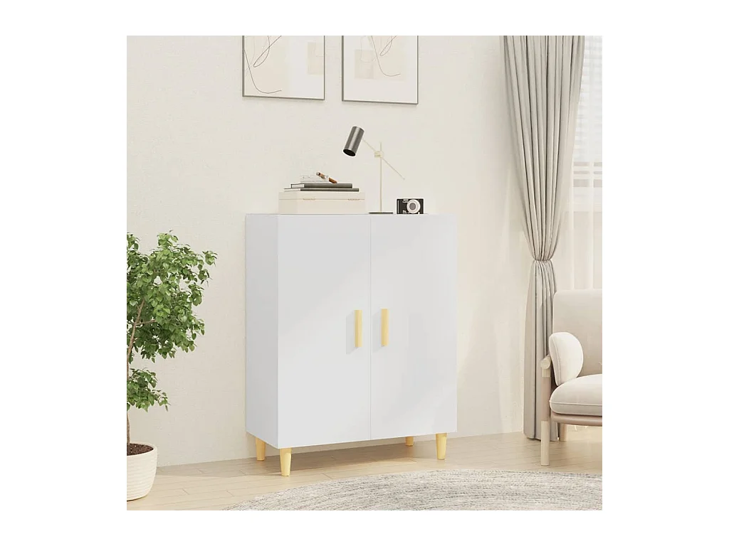 Buffet Blanc 70x34x90 cm Bois d'ingénierie