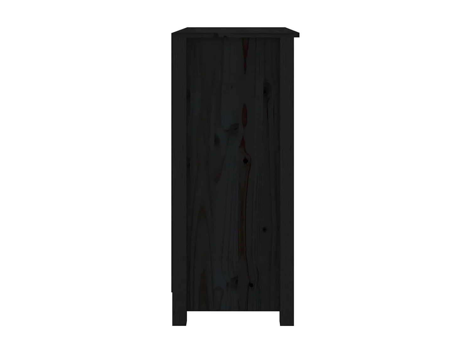 Aparador de madera maciza de pino negro 70x35x80 cm