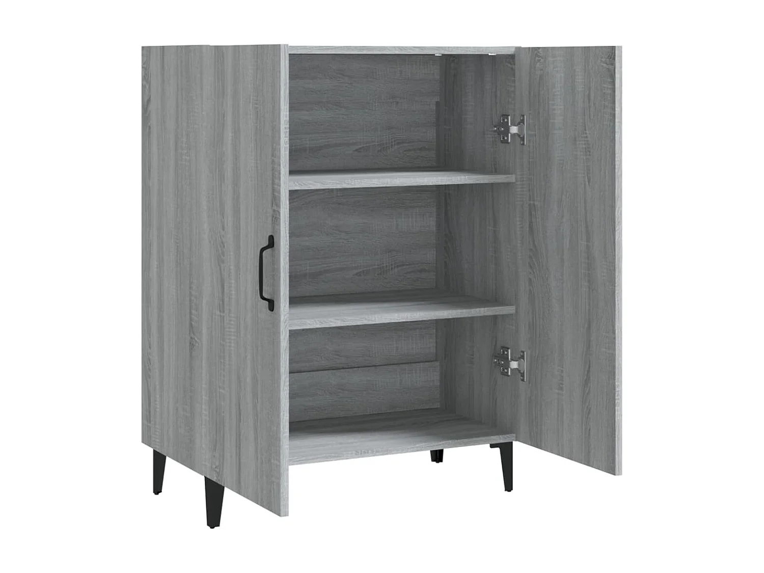 Dressoir 70x34x90 cm bewerkt hout grijs sonoma eikenkleurig