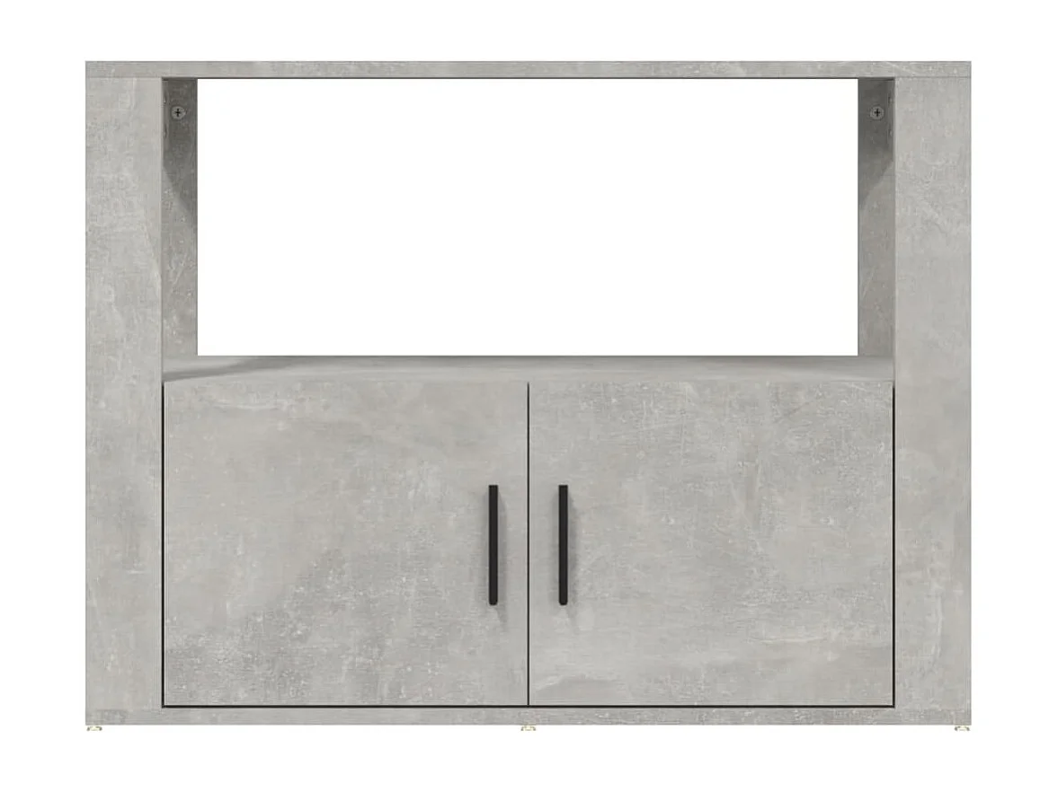 Buffet Gris béton 80x30x60 cm Bois d'ingénierie