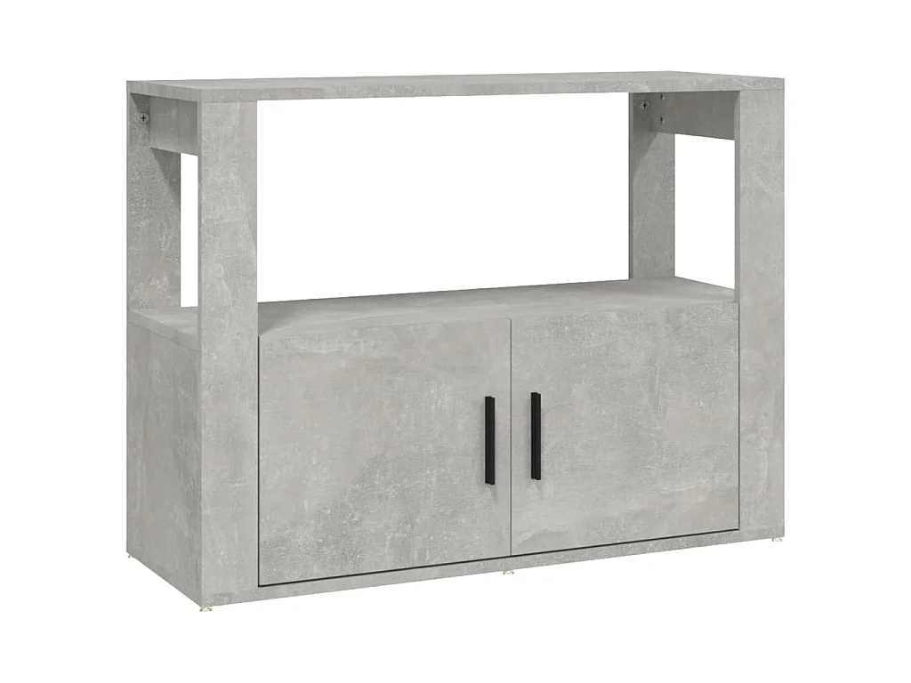 Dressoir 80x30x60 cm bewerkt hout betongrijs