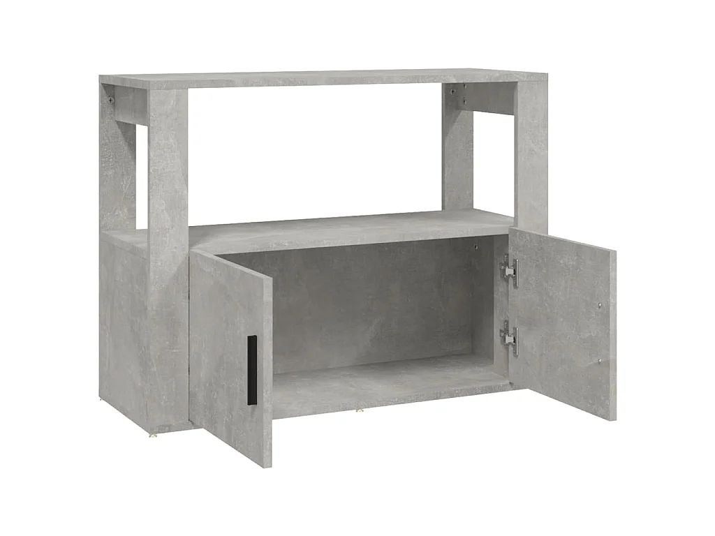 Dressoir 80x30x60 cm bewerkt hout betongrijs
