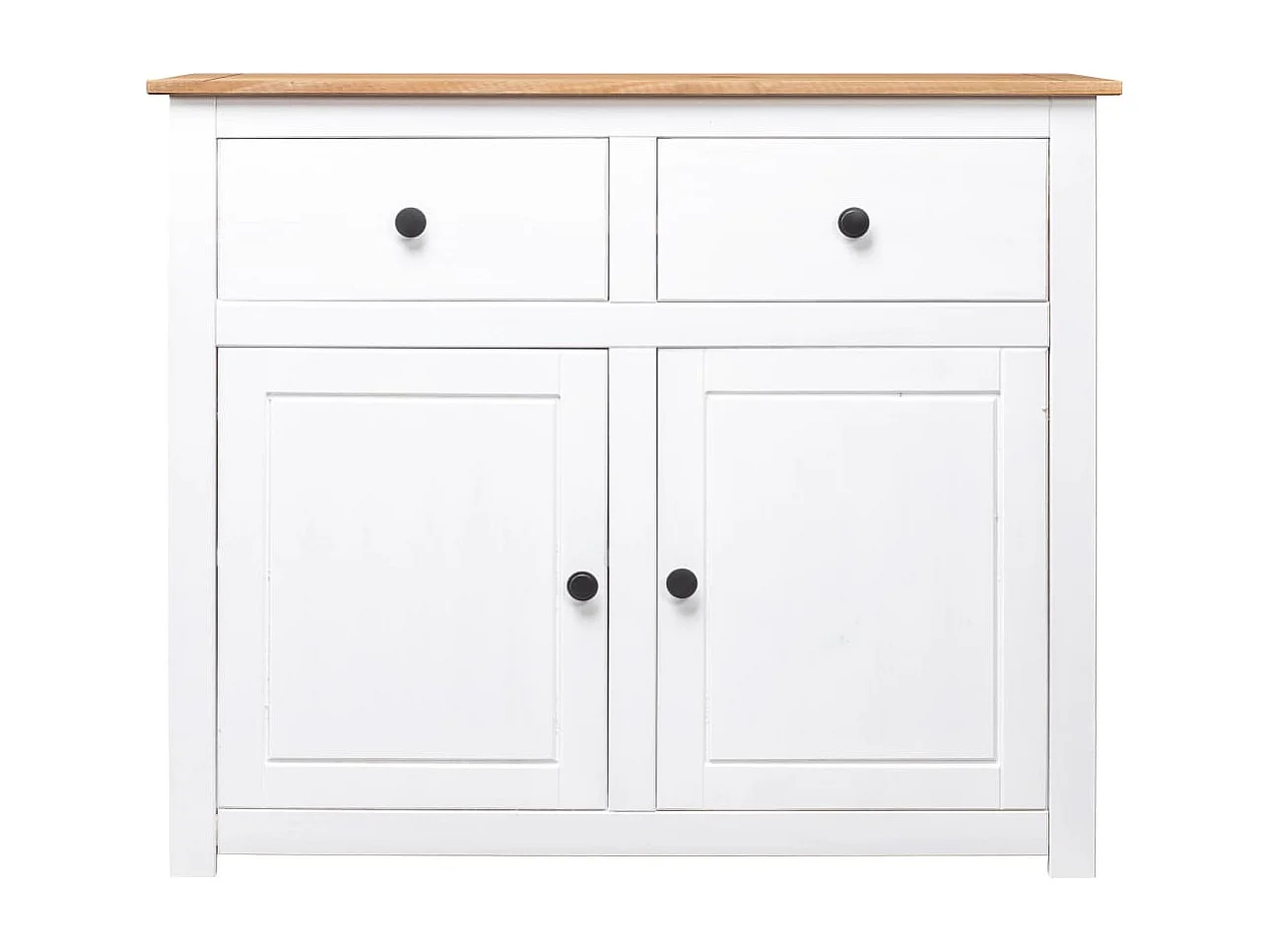 Sideboard Weiß 93x40x80 cm Kiefernholz Panama