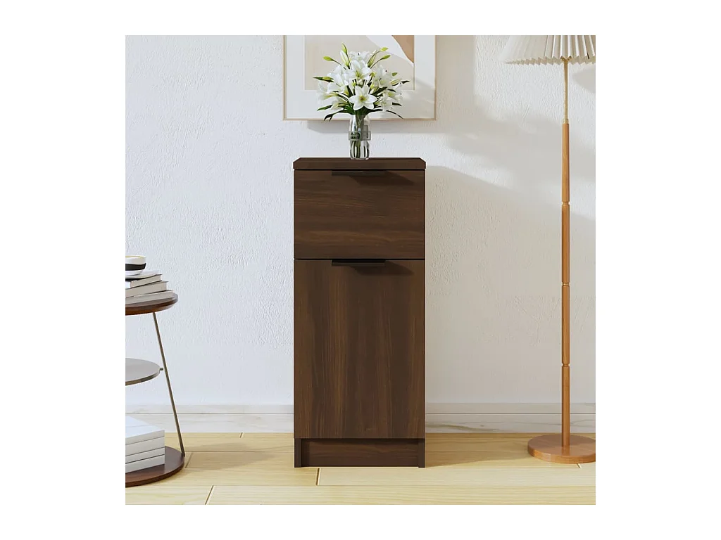 Dressoir 30x30x70 cm bewerkt hout bruin eikenkleur