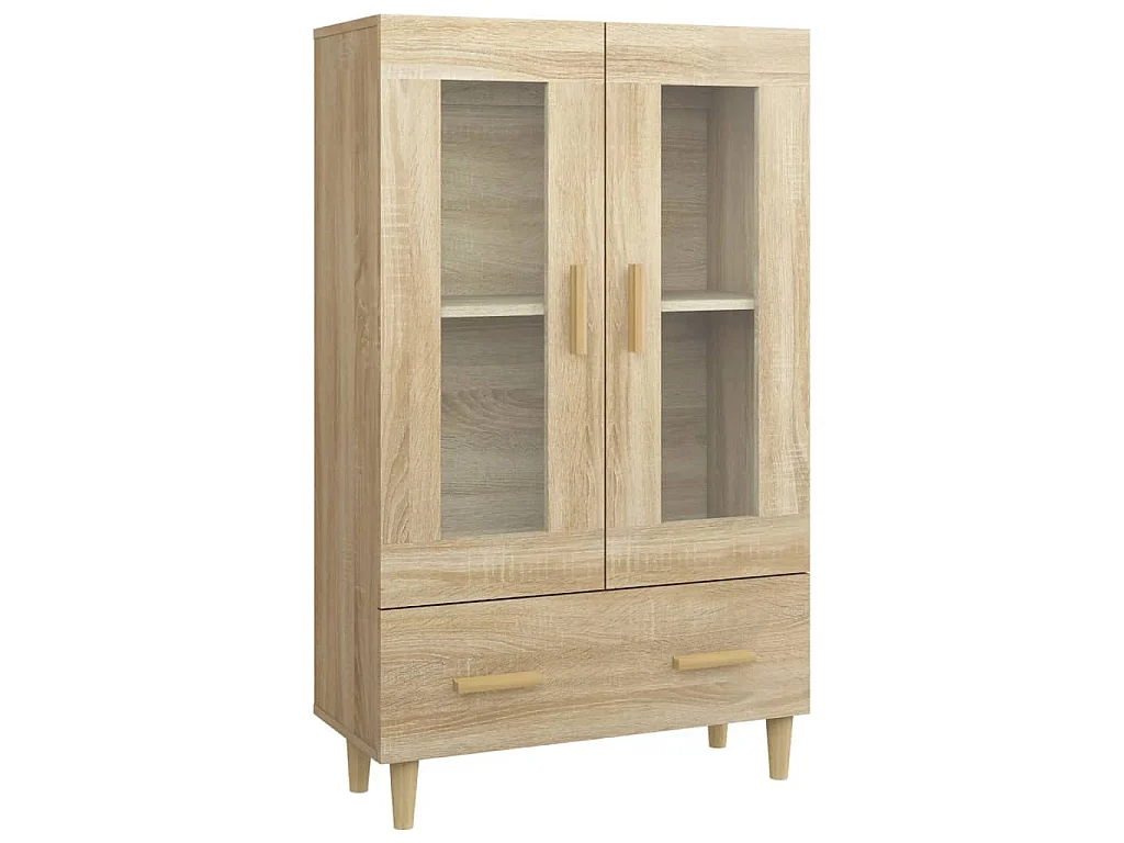 Hoge kast 70x31x115 cm bewerkt hout sonoma eikenkleurig