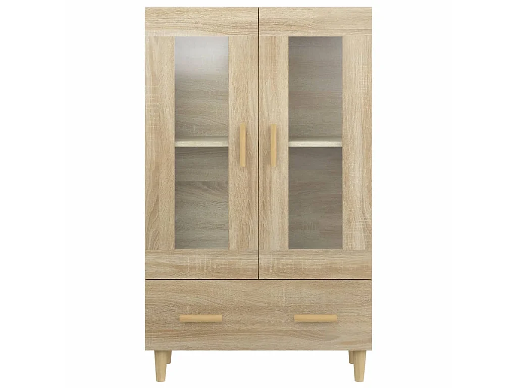 Hoge kast 70x31x115 cm bewerkt hout sonoma eikenkleurig