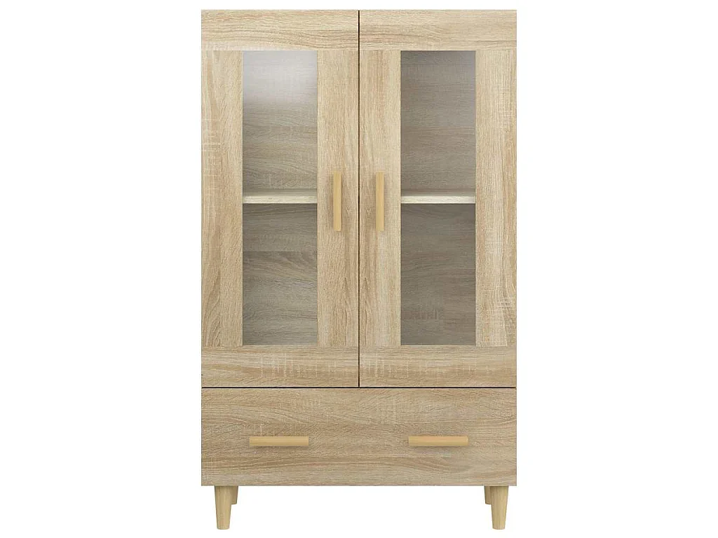 Hoge kast 70x31x115 cm bewerkt hout sonoma eikenkleurig