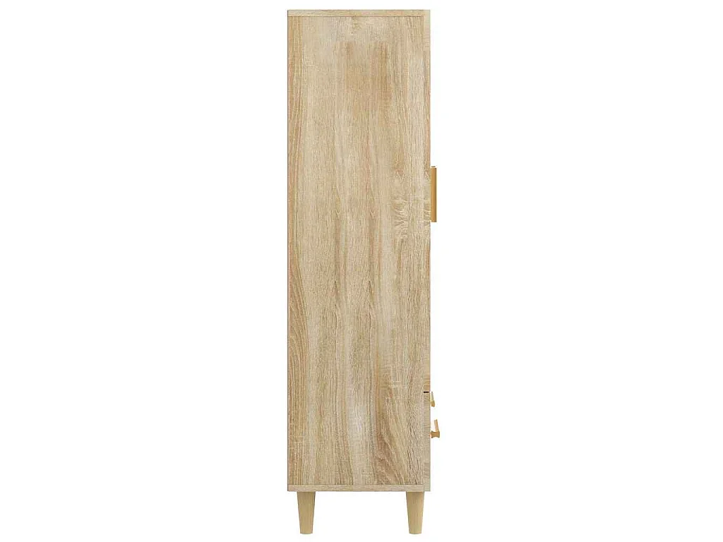 Hoge kast 70x31x115 cm bewerkt hout sonoma eikenkleurig