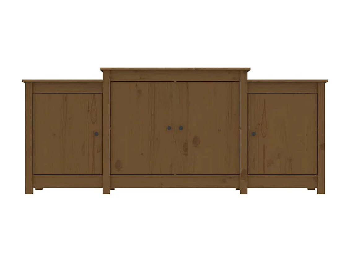 Dressoir 164x37x68 cm massief grenenhout honingbruin