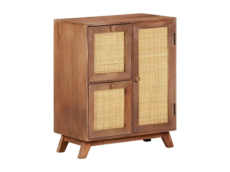 Credenza 60x35x75 cm in Legno Massello di Mango
