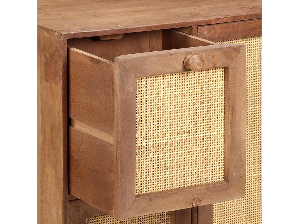 Credenza 60x35x75 cm in Legno Massello di Mango