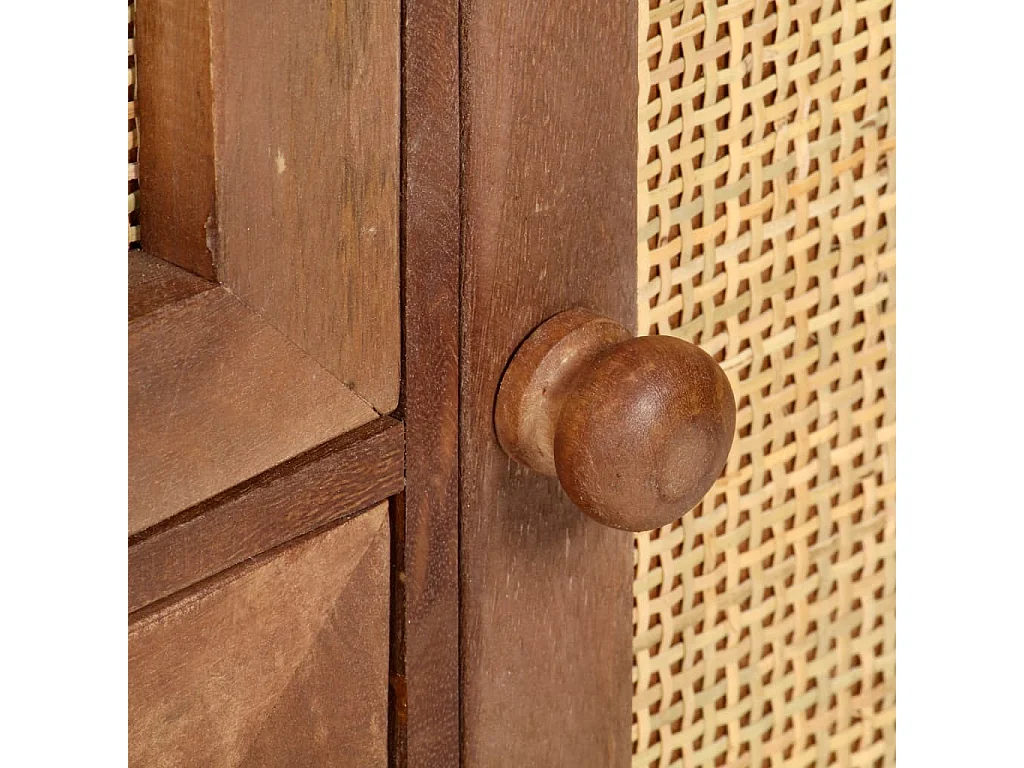 Credenza 60x35x75 cm in Legno Massello di Mango