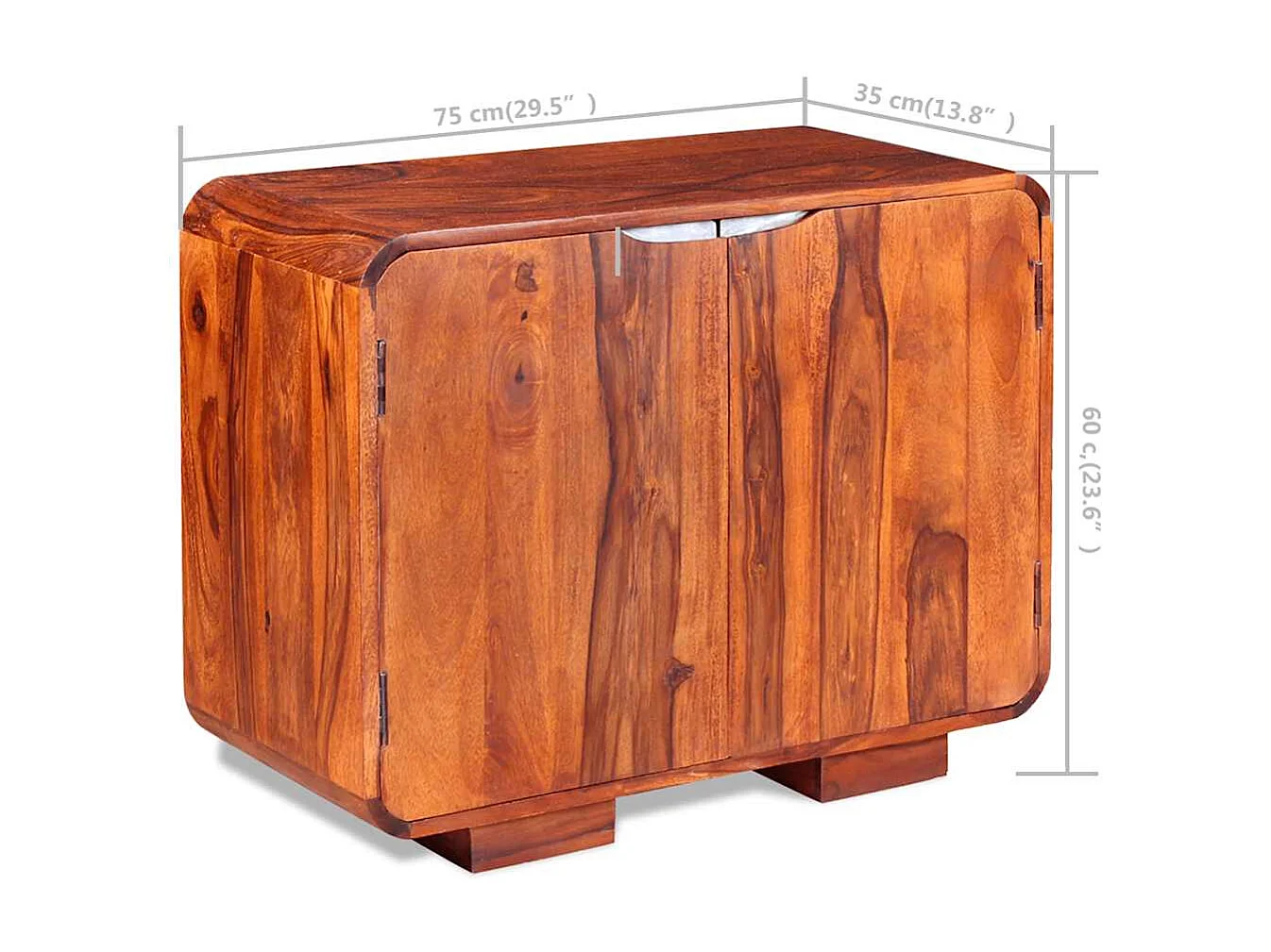 Sideboard Massivholz Akazie 75x35x60 cm
