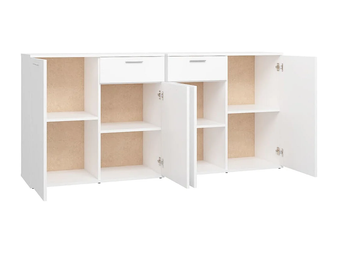 Dressoir 160x36x75 cm bewerkt hout wit