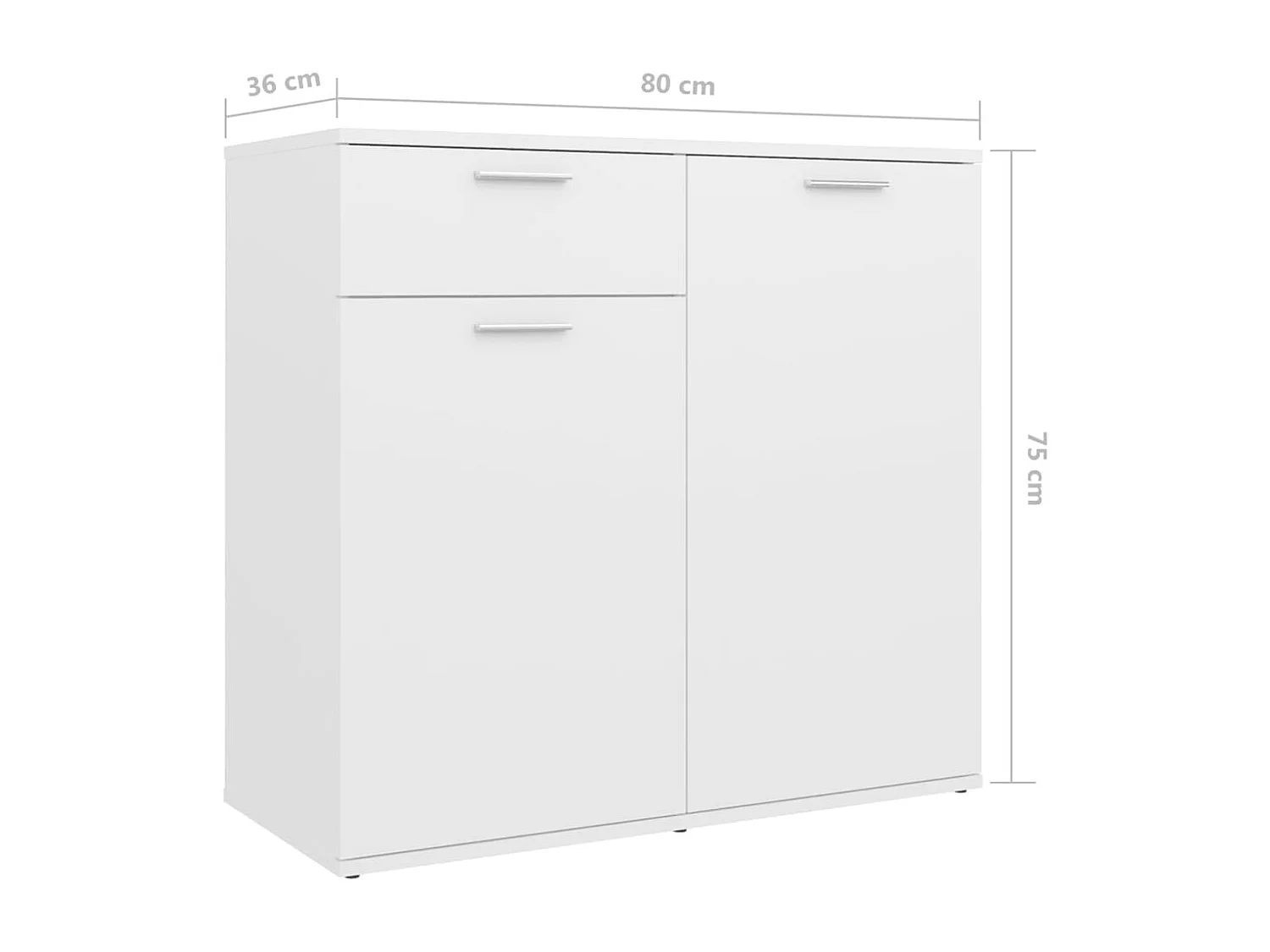 Buffet Blanc 160x36x75 cm Bois d'ingénierie