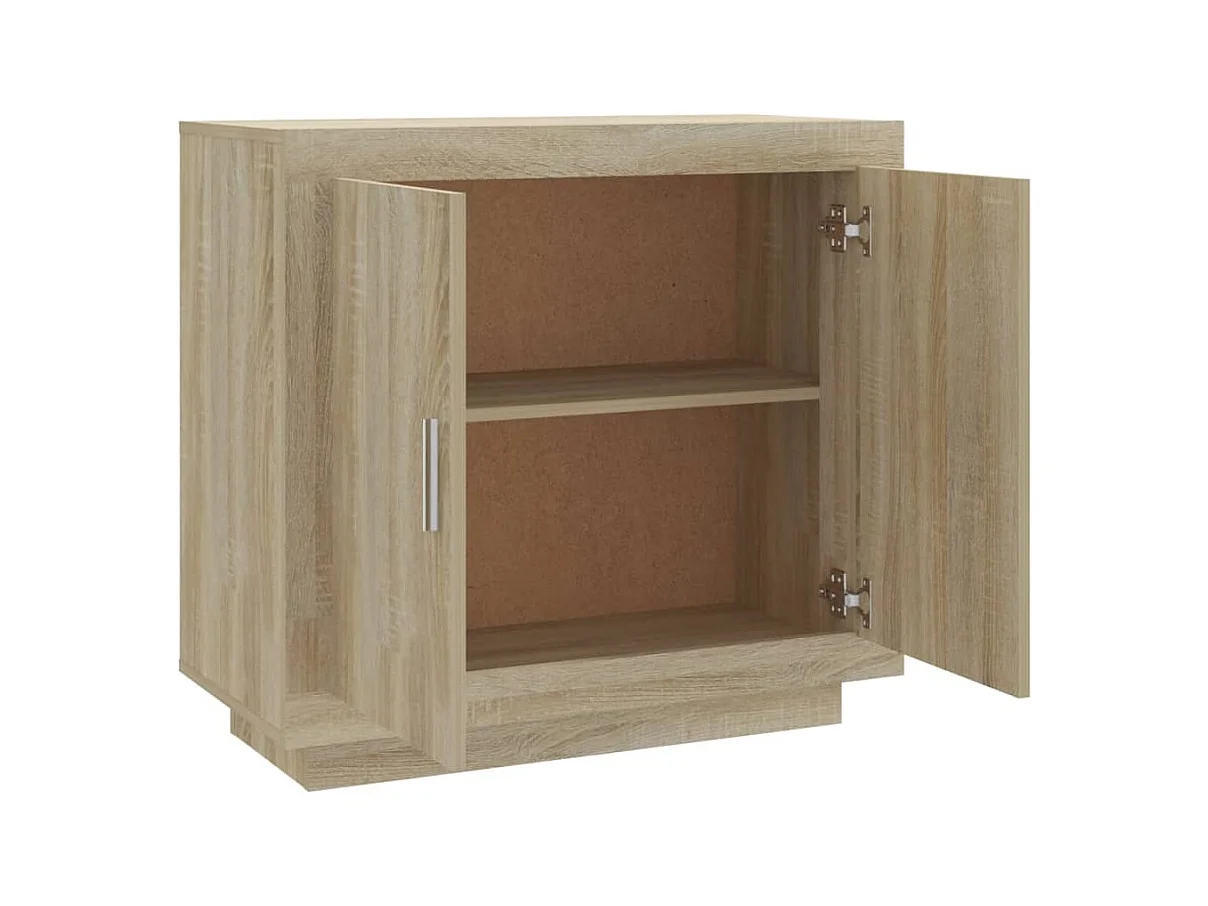 Dressoir 80x40x75 cm bewerkt hout sonoma eikenkleurig