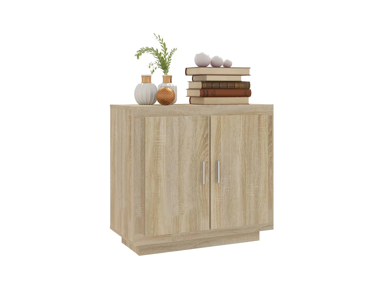Dressoir 80x40x75 cm bewerkt hout sonoma eikenkleurig