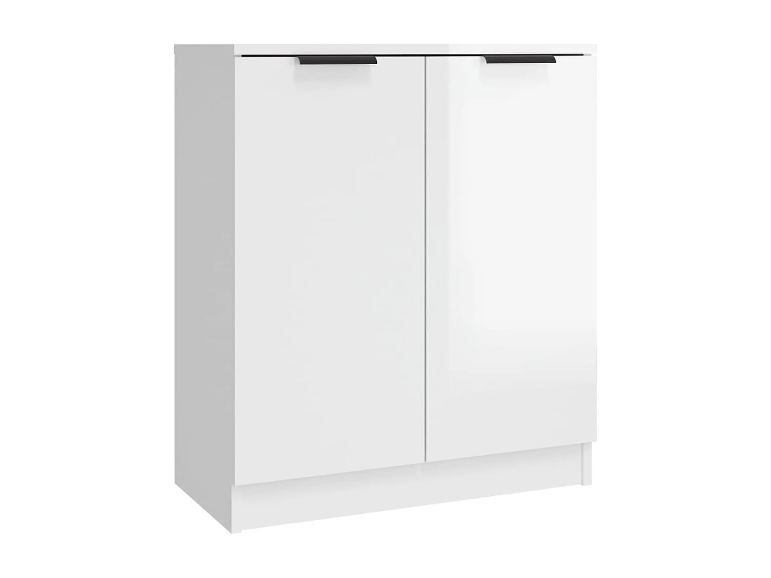 Dressoirs 3 st bewerkt hout hoogglans wit