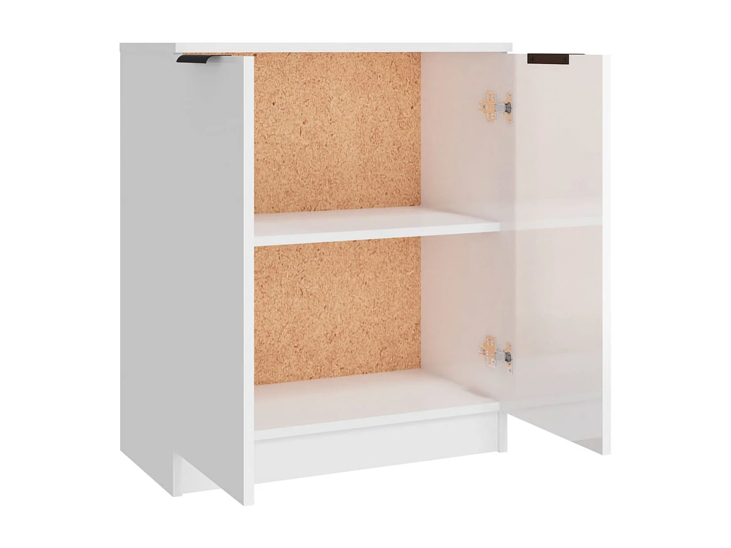 Dressoirs 3 st bewerkt hout hoogglans wit