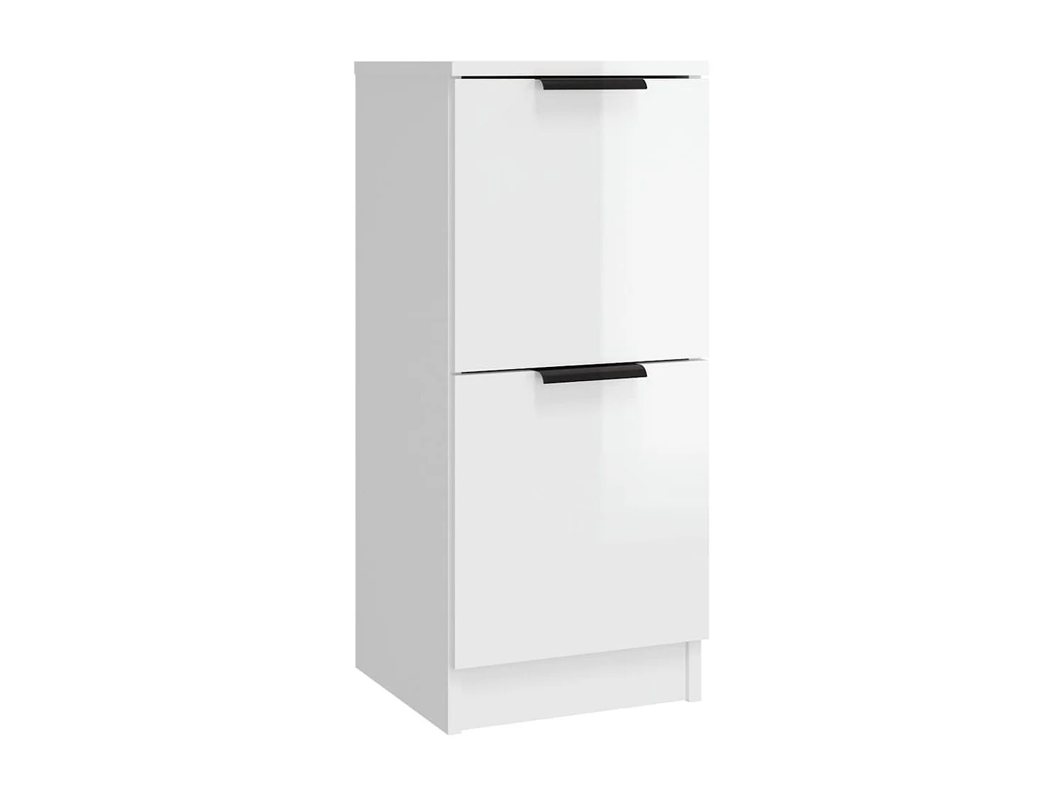 Dressoirs 3 st bewerkt hout hoogglans wit