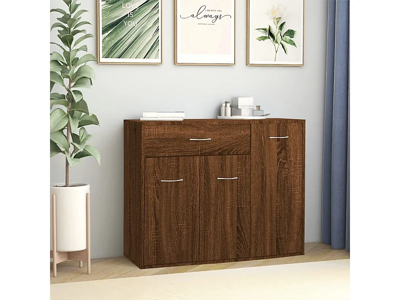 Buffet Chêne marron 88x30x70 cm Bois d'ingénierie