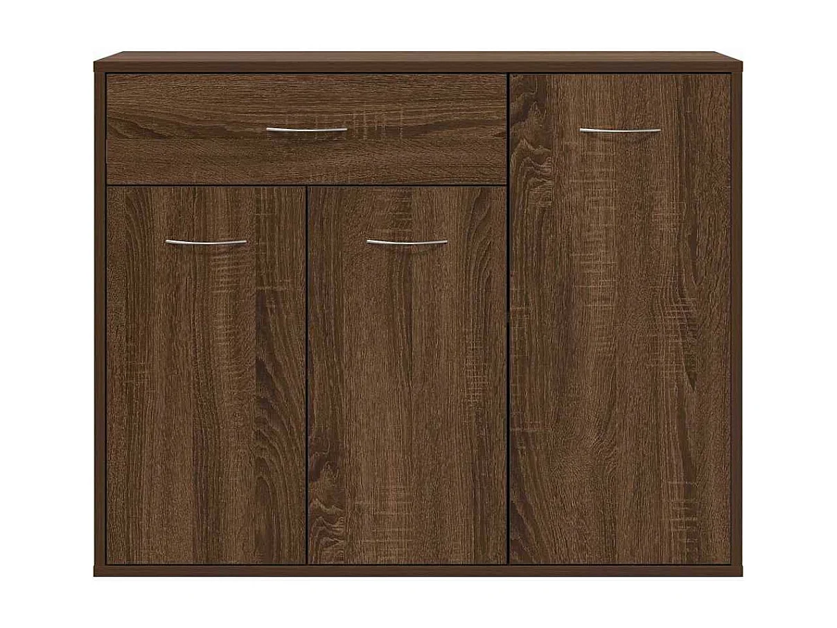 Aparador madera contrachapada color roble marrón 88x30x70 cm