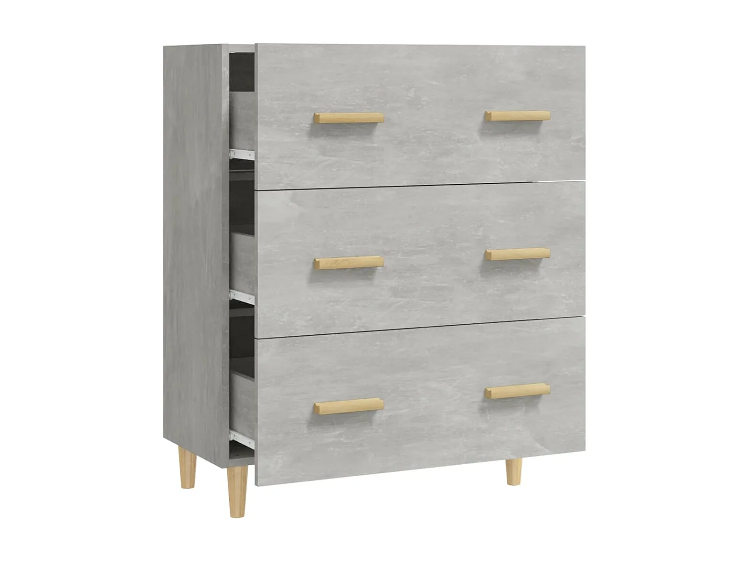 Dressoir 70x34x90 cm bewerkt hout betongrijs