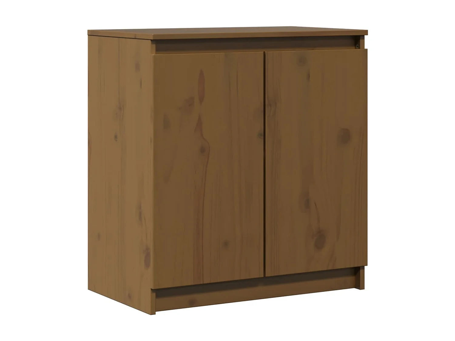 Armoire latérale marron miel 60x36x65 cm bois de pin massif