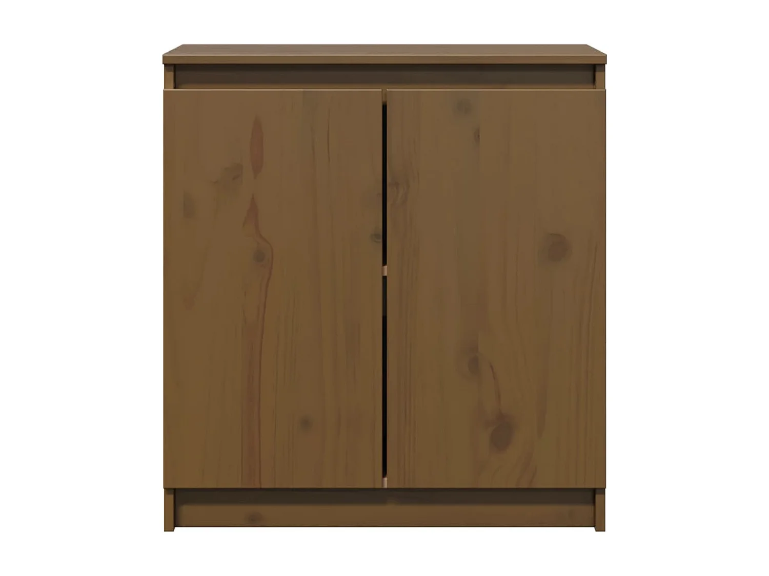 Armario auxiliar madera maciza de pino marrón miel 60x36x65 cm