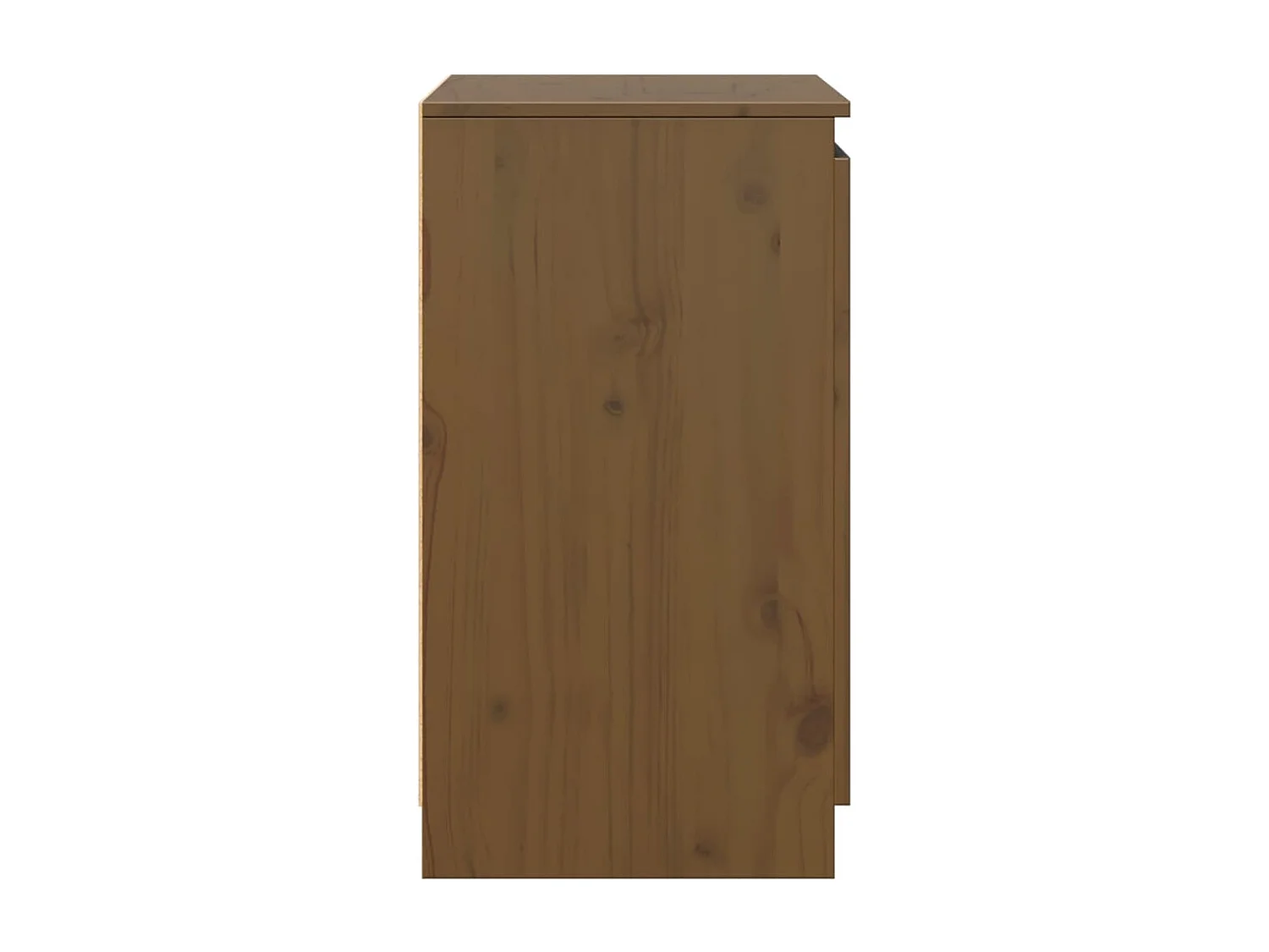 Armario auxiliar madera maciza de pino marrón miel 60x36x65 cm