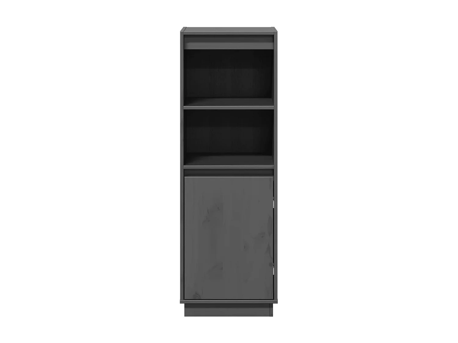Highboard Grau 37x34x110 cm Massivholz Kiefer