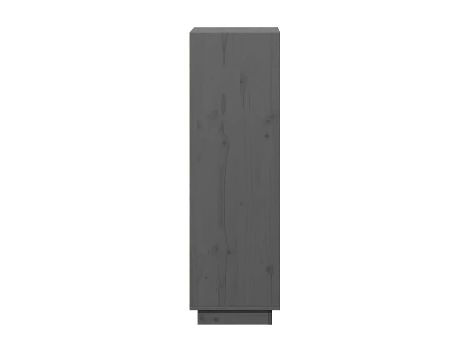 Highboard Grau 37x34x110 cm Massivholz Kiefer