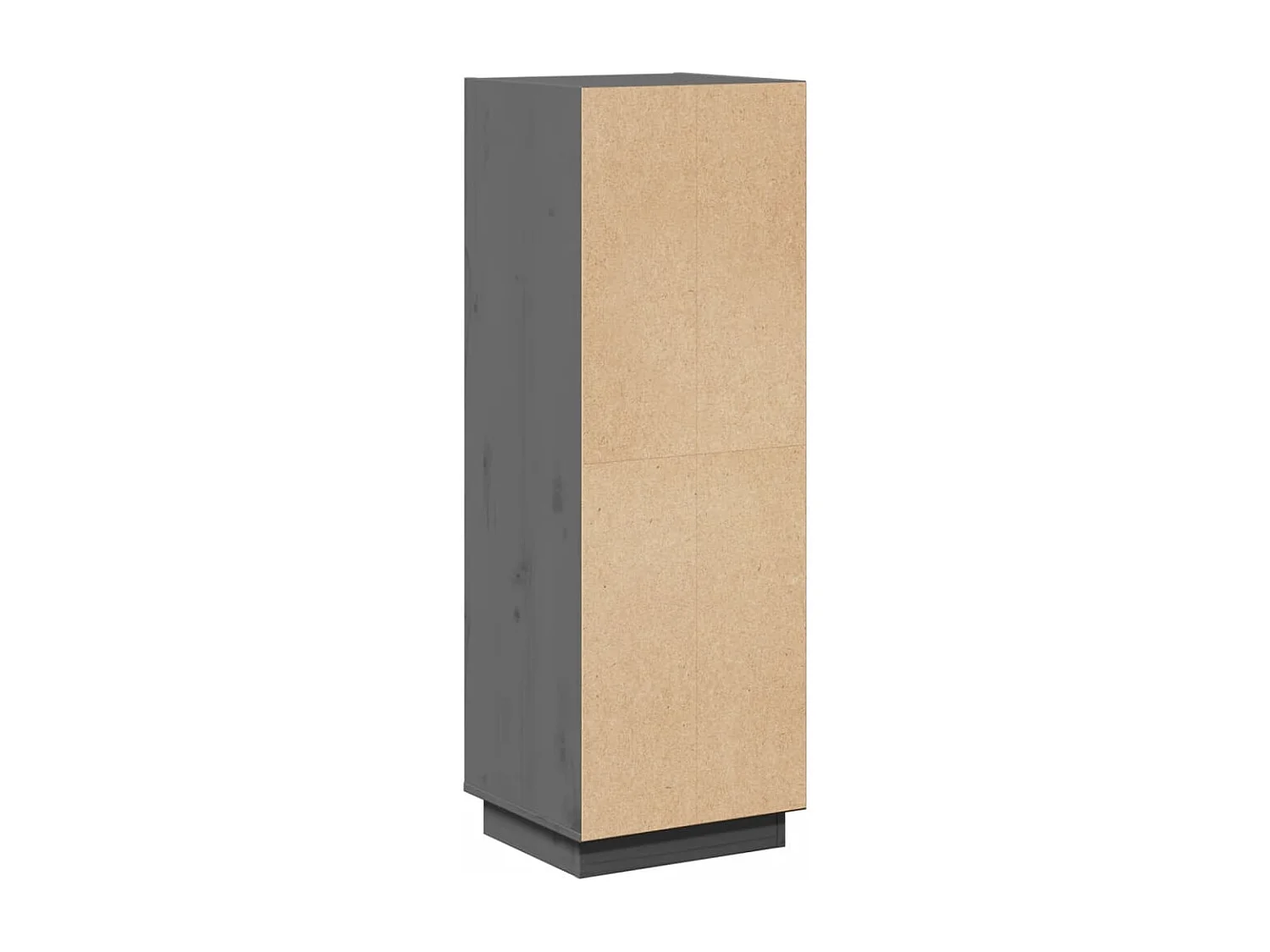 Highboard Grau 37x34x110 cm Massivholz Kiefer
