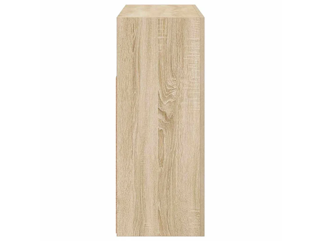Credenza con Luci LED Rovere Sonoma 115,5x30x75 cm
