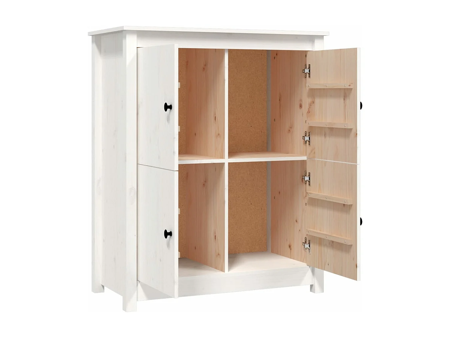 Buffet Blanc 83x41,5x100 cm Bois massif de pin