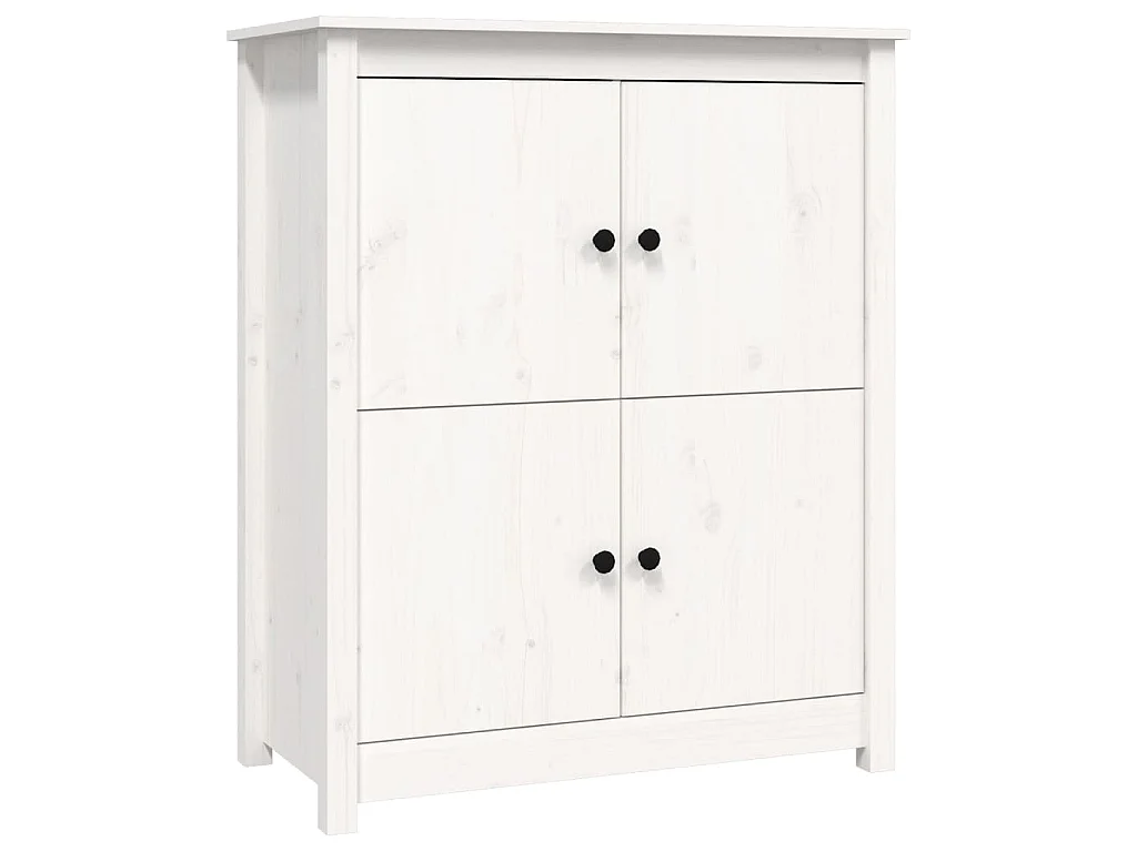 Sideboard Weiß 83x41,5x100 cm Massivholz Kiefer