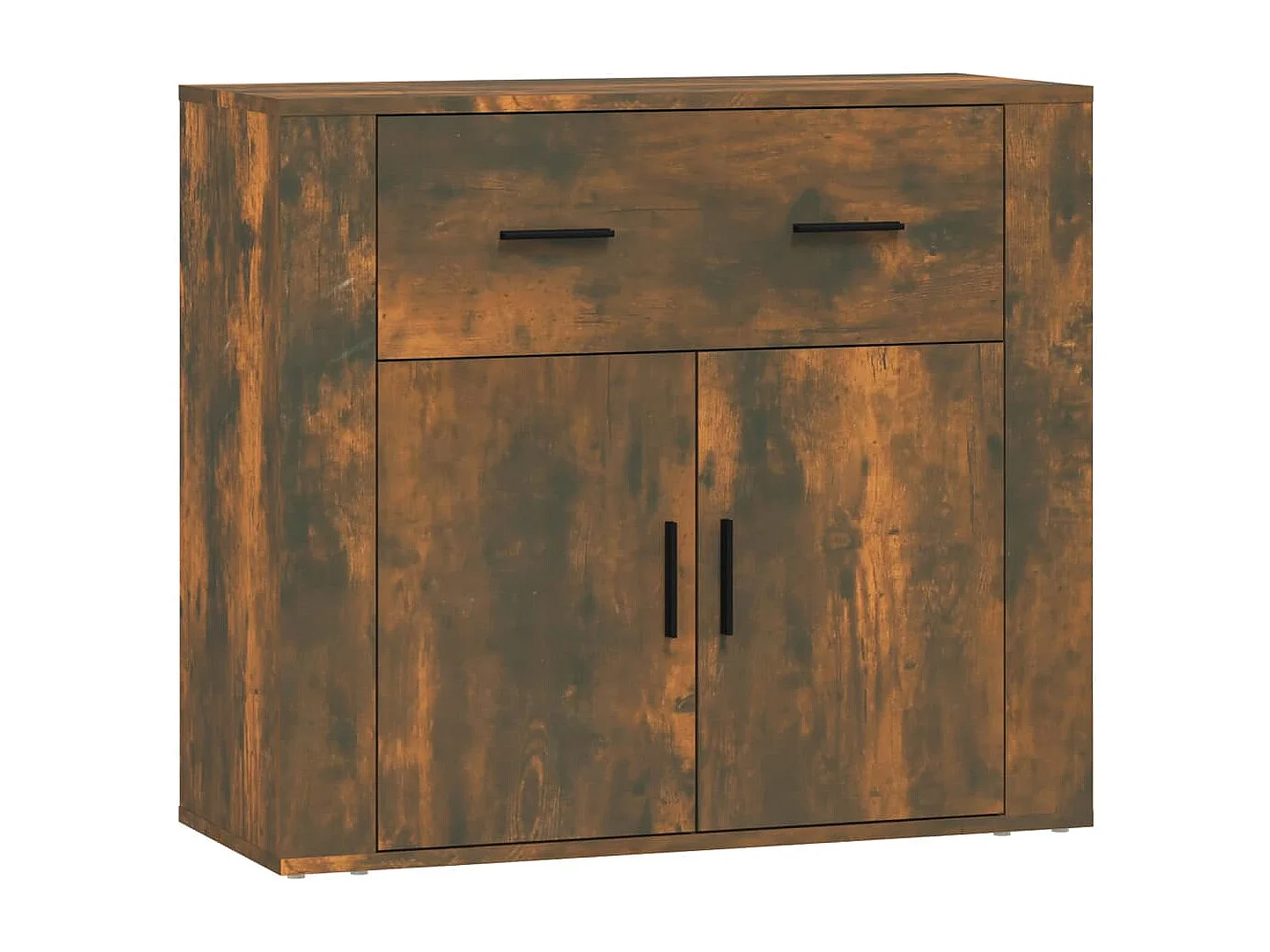 Buffet Chêne fumé 80x33x70 cm Bois d'ingénierie