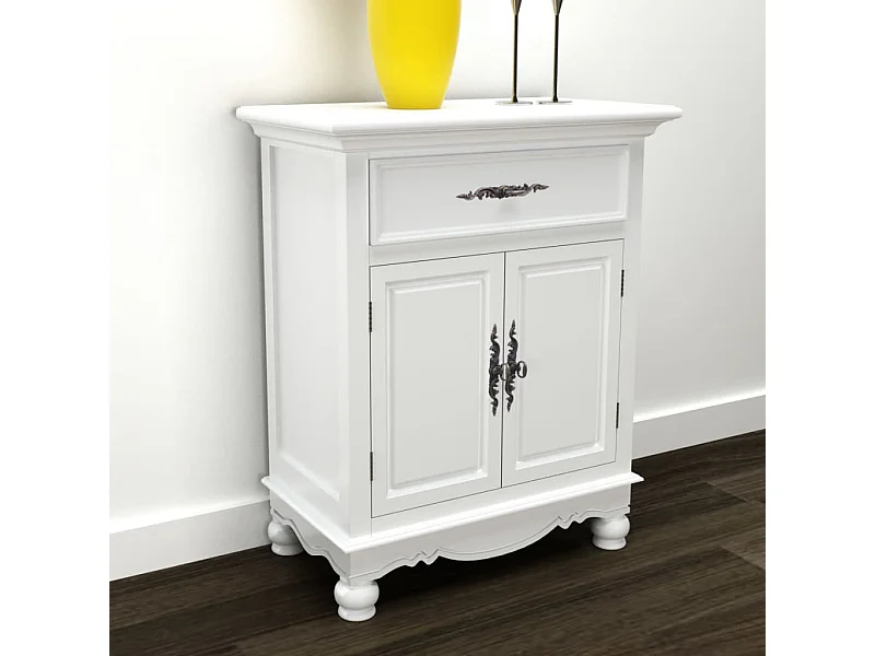 Armario con 2 puertas y 1 cajón madera blanco