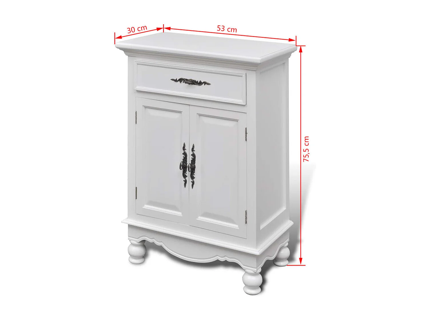 Armoire avec 2 portes et 1 tiroir Bois Blanc