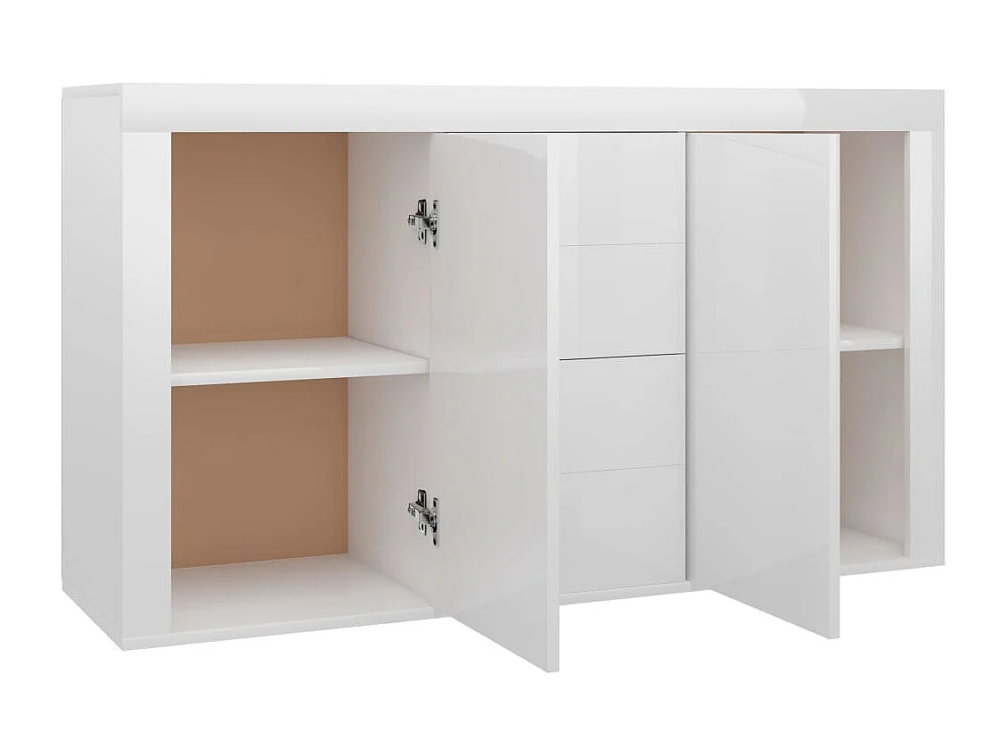 Aparador 120x36x69 cm derivados de madeira branco brilhante