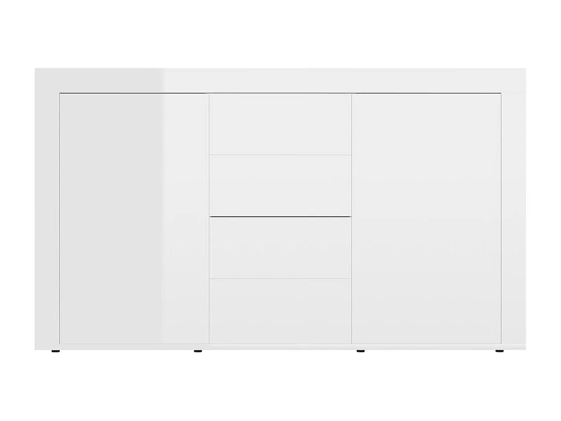 Aparador 120x36x69 cm derivados de madeira branco brilhante