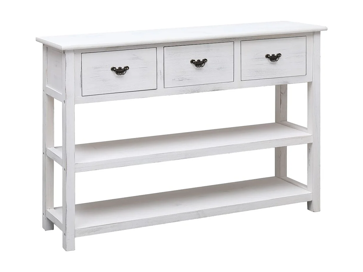 Buffet Antique Blanc 115x30x76 cm Bois