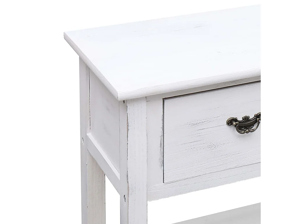 Buffet Antique Blanc 115x30x76 cm Bois