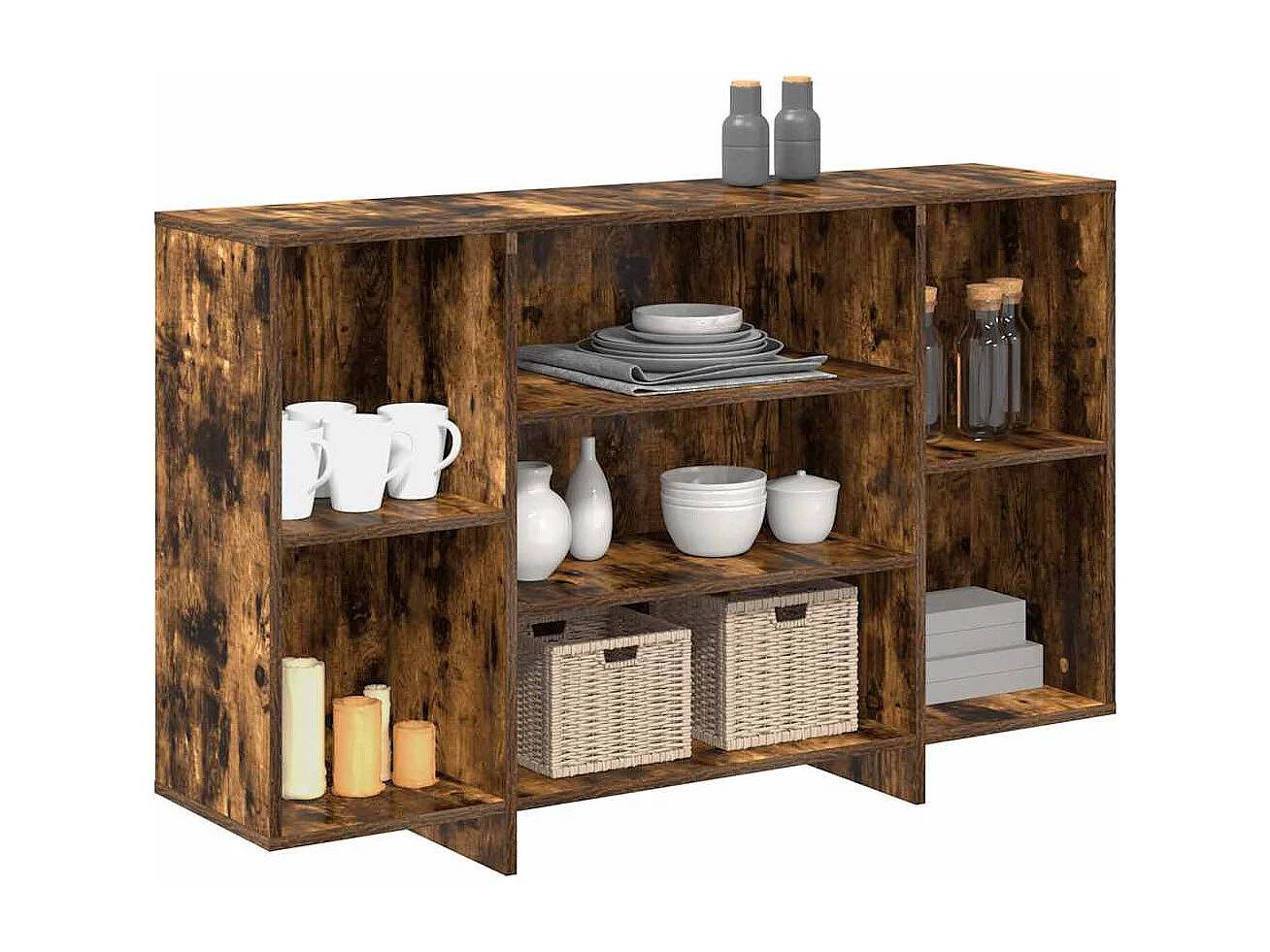 Sideboard Räuchereiche 120x30x75 cm Holzwerkstoff