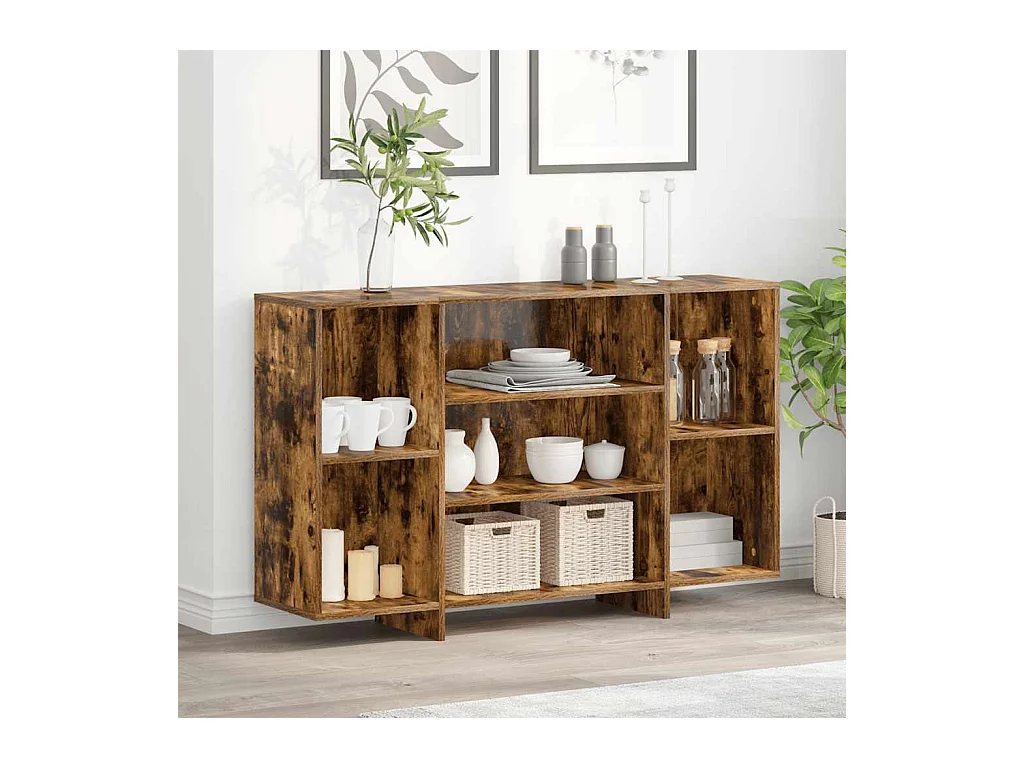 Credenza Rovere Fumo 120x30x75 cm in Truciolato