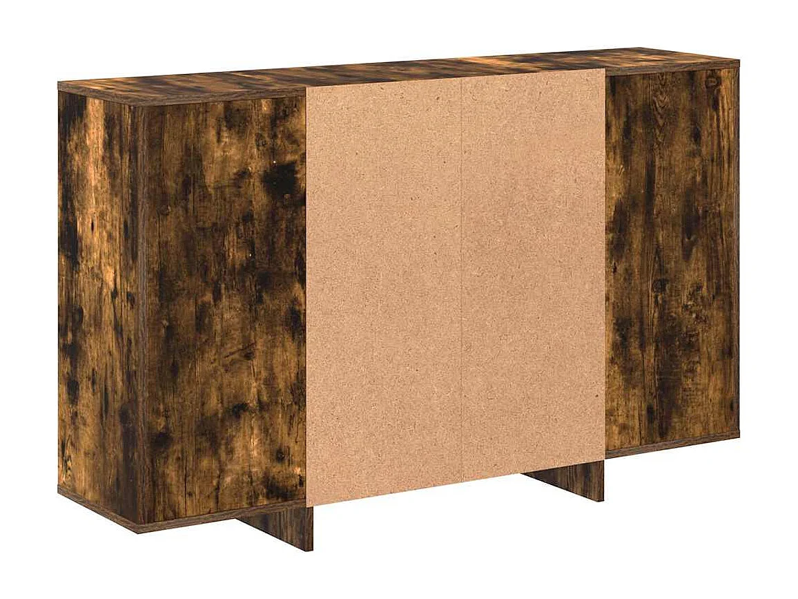 Buffet chêne fumé 120x30x75 cm bois d'ingénierie