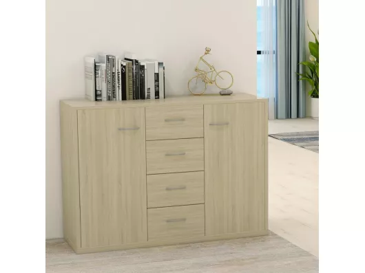 Kauf Unique Sideboard Sonoma-Eiche 88x30x65 cm Holzwerkstoff